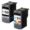 Tusze Canon PG-50 CL-51 do Canon PIXMA MX300 MX310 iP2200 MP150 MP160 MP170 MP180 MP450 MP460 FAX-JX200 JX210P JX500 JX510P 