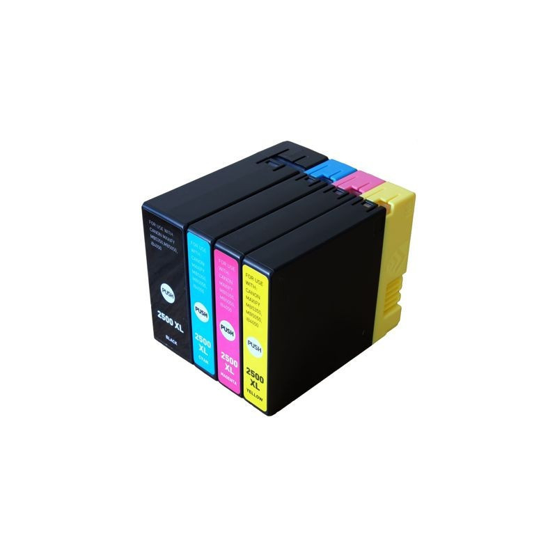 Tusze do Canon MAXIFY iB4050 iB4150 MB5050 MB5150 MB5350 MB5450 zamienniki PGI-2500XL CMYK