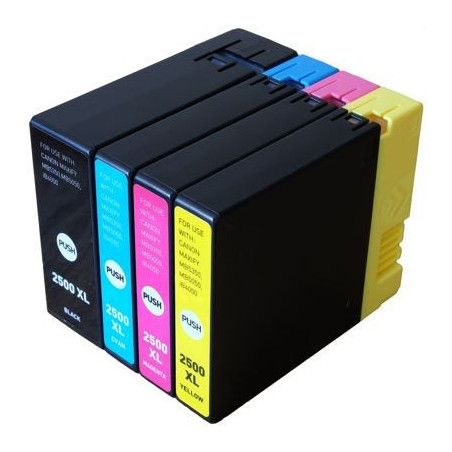 Tusze do Canon MAXIFY iB4050 iB4150 MB5050 MB5150 MB5350 MB5450 zamienniki PGI-2500XL CMYK