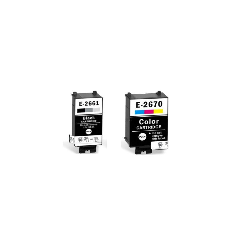 Tusze Epson WF100 WF-100W T2661 zamiennik C13T26614010 T2670 zamiennik C13T2670401