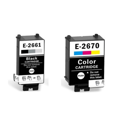 Tusze Epson WF100 WF-100W T2661 zamiennik C13T26614010 T2670 zamiennik C13T2670401