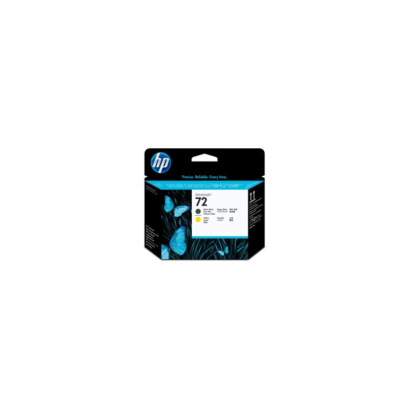 Głowica HP 72 C9384A do HP Designjet T610 T620 T770 T790 T795 T1100 T1120 T1200 T1300 T2300 czarna matowa i żółta