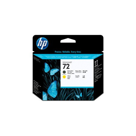 Głowica HP 72 C9384A do HP Designjet T610 T620 T770 T790 T795 T1100 T1120 T1200 T1300 T2300 czarna matowa i żółta