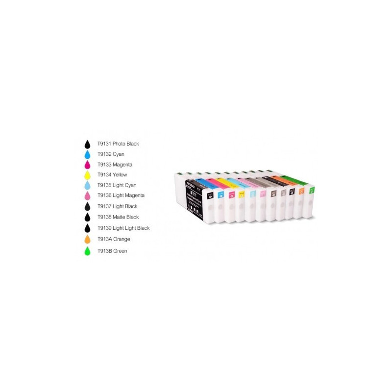 Tusz Epson SC-P5000 SureColor zamiennik Solution Graphic T9131 T9132 T9133 T9134 T9135 T9136 T9137 T9138 T913A T913B T913D