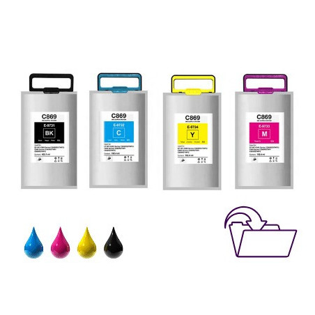 XXL Tusz Epson WorkForce Pro WF-C869 WF-C869R zamienniki T97 T9741 T9742 T9743 T9744﻿﻿﻿ 