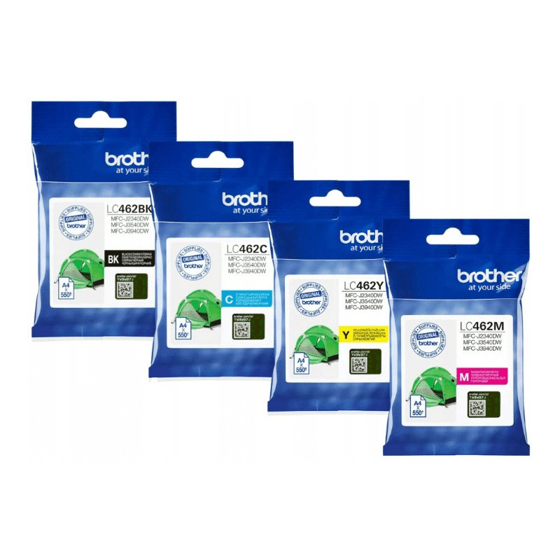 Tusze Brother MFC-J2340DW MFC-J3540DW MFC-J3940DW LC462 LC-462 oryginalne LC-462BK﻿ LC-462C﻿ LC-462M LC-462Y 