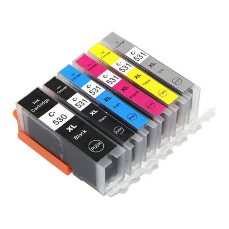 Tusze Canon Canon Pixma TS8750 TS8751 TS8752 zamienniki PGI-530 BK CLI-531 CMYKGy XL