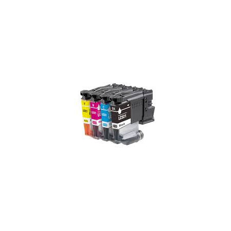 Tusz Brother DCP-J1260W DCP-J1310DW DCP-J1313DW DCP-J1360DW DCP-J1460DW zamiennik Brother LC521C LC521Y LC521M LC521BK 500 stron