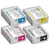 Tusze Epson ColorWorks CW-C4000e zamienniki SJIC42PBK C13T52M140, SJIC42PC C13T52M240, SJIC42PM C13T52M340, SJIC42PY C13T52M440